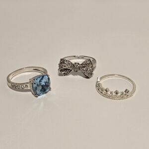3 Costume Jewlery Rings